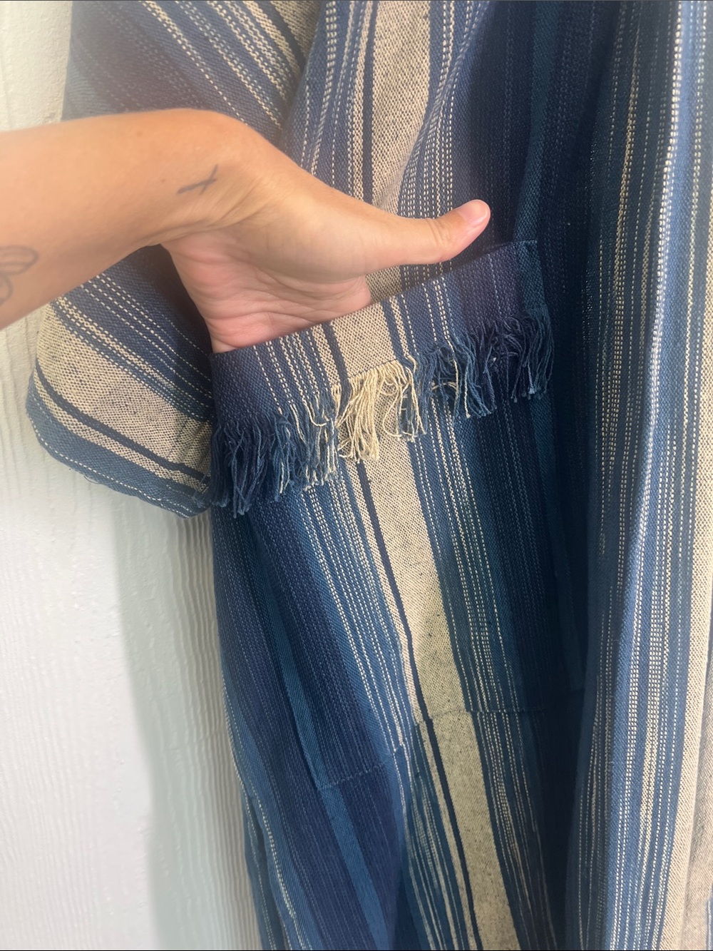 Free People - NWT Odyssey Striped Open Kimono Lightweight Cardigan Size Onesize - Picture 4 of 12